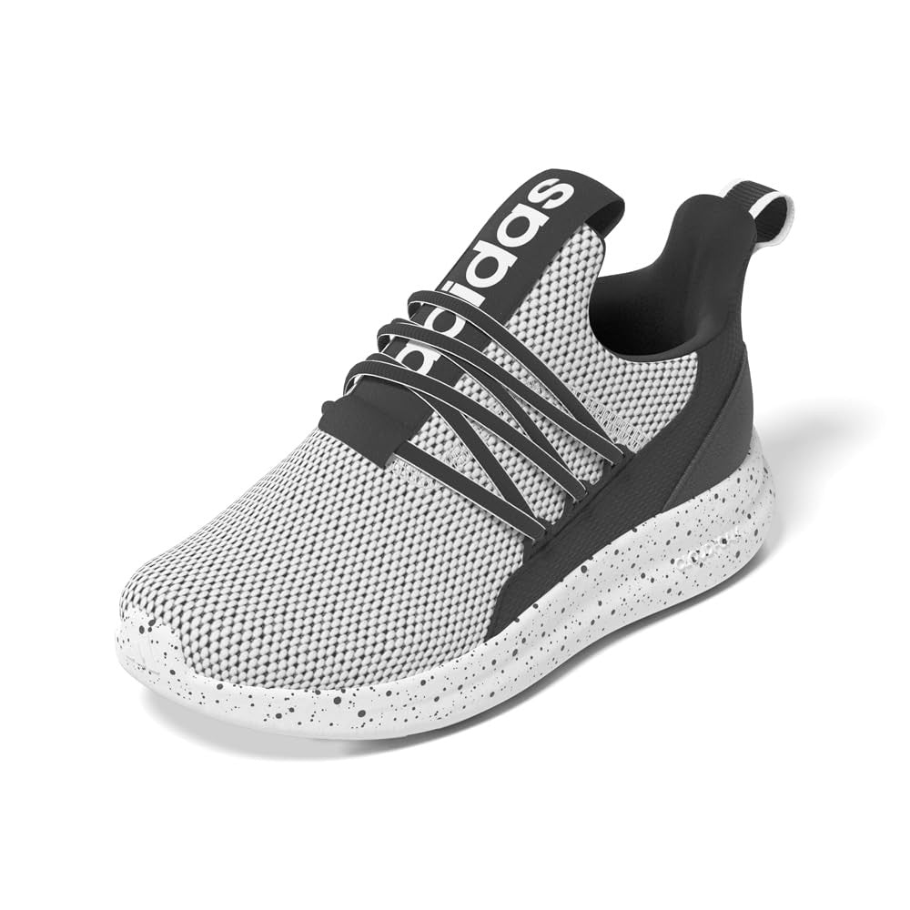 adidas Lite Racer Adapt 7.0 Sneaker, White/Black/Black, 13 US Unisex Little Kid