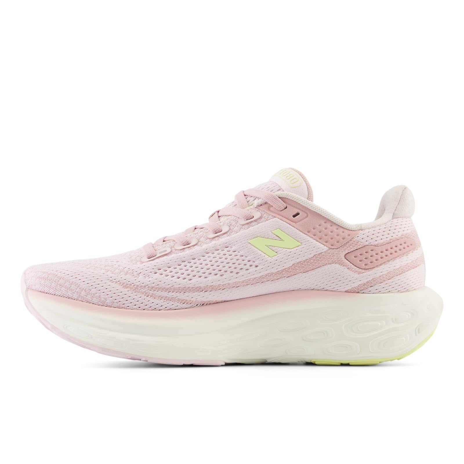 New Balance W1080V13 Women's Running Shoe 12 X-Wide Pink Granite/Limelight