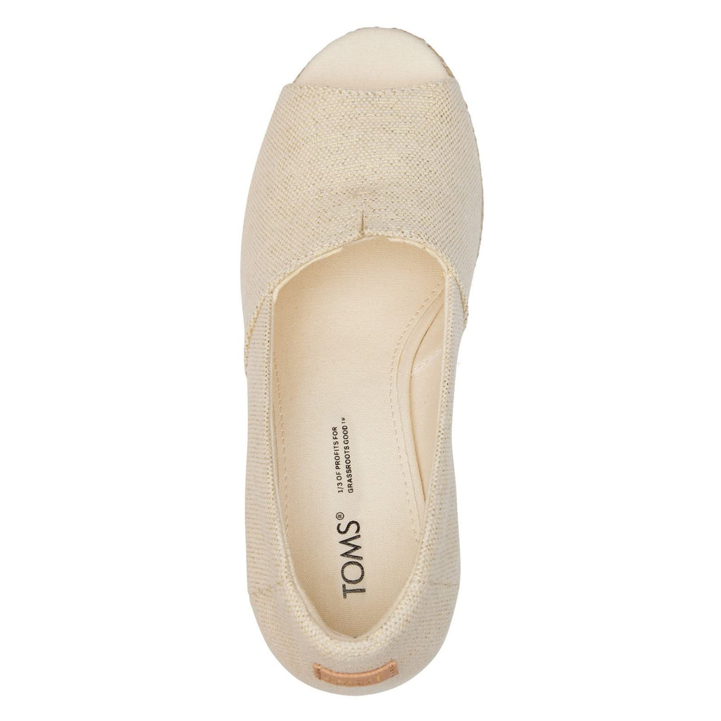 TOMS Women's Michelle Wedge Sandal, Dark Natural, 6