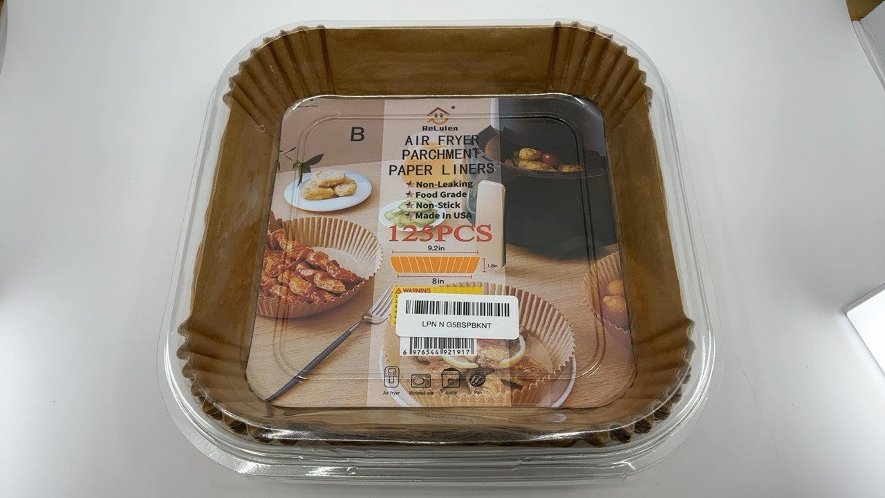 Disposable Air Fryer Liners, 125Pcs Unbleached 8 Inch Parchment Paper