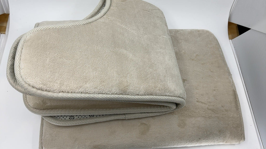 Ultra Soft Memory Foam Bath Rugs, Non-Slip, 17x24 in, Linen Color