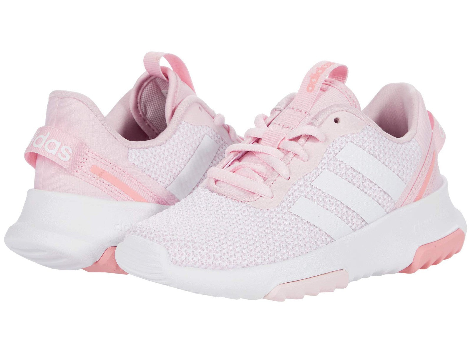 adidas Unisex Racer TR 2.0 Running Shoes, Clear Pink/White, 7 Big Kid