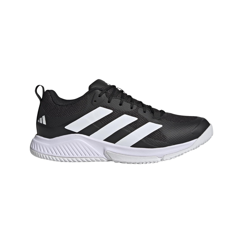 adidas Men's Court Team Bounce 2.0 Indoor Shoe, Black/White/Black, 13