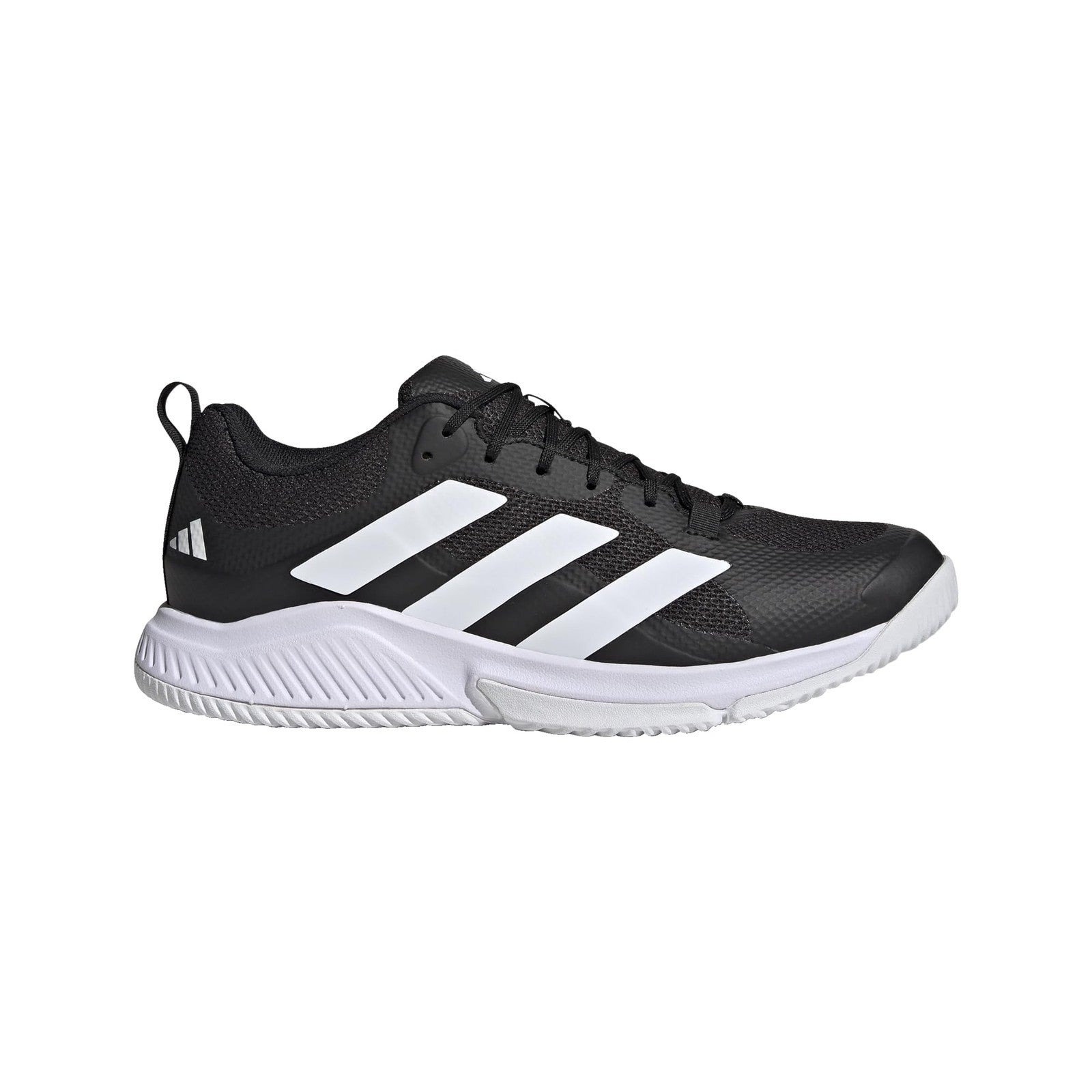 adidas Men's Court Team Bounce 2.0 Indoor Shoe, Black/White/Black, 13