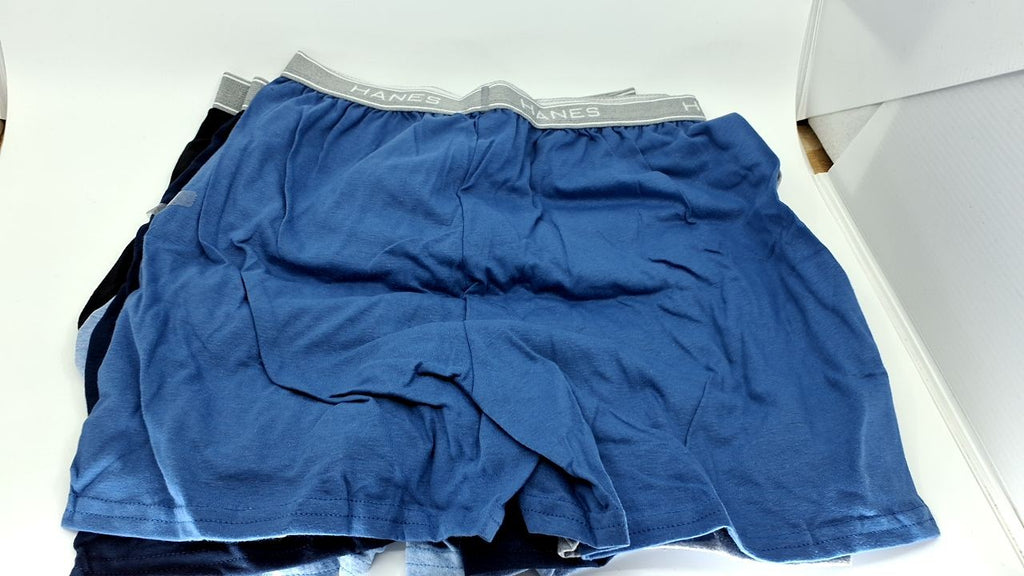 Hanes Men's Large Cotton Boxers, 5-Pack, Breathable & Moisture-Wicking