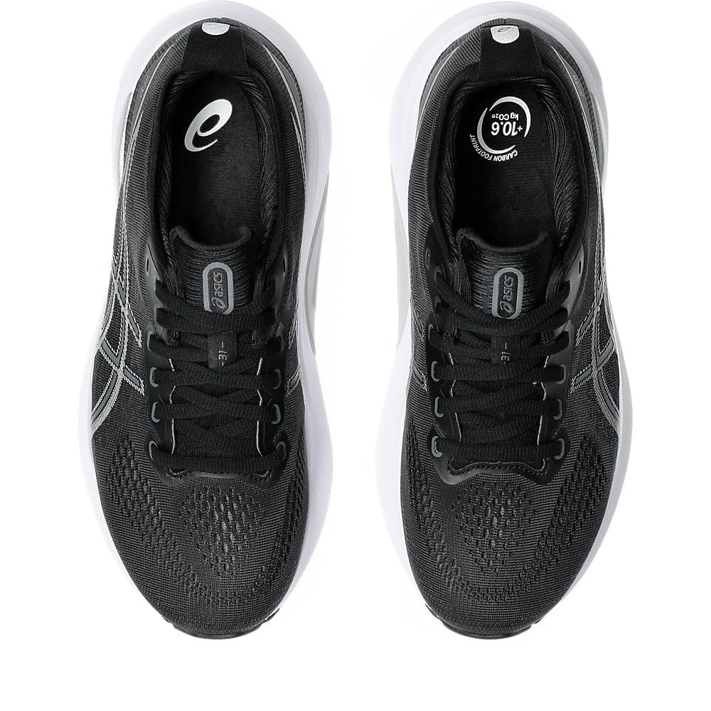 ASICS Women's Gel-Kayano 31 D Running Shoes, 8, Black/Pure Silver