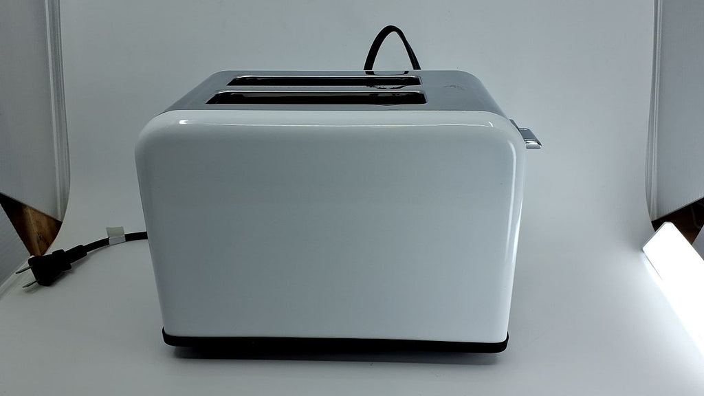 Extra Wide Slot 2-Slice Toaster, 6 Settings, White Stainless Steel
