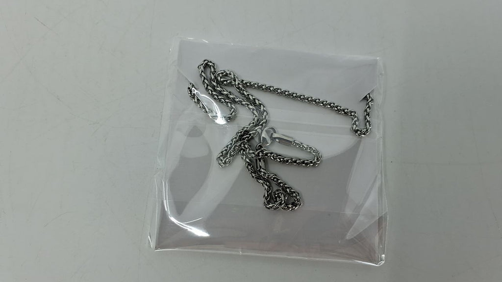 Silver Cross Necklace for Men, 20In Chain, Stainless Steel, Hypoallergenic