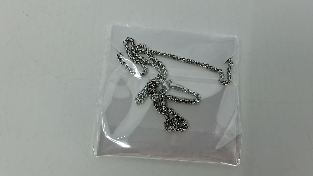 Silver Cross Necklace for Men, 20In Chain, Stainless Steel, Hypoallergenic