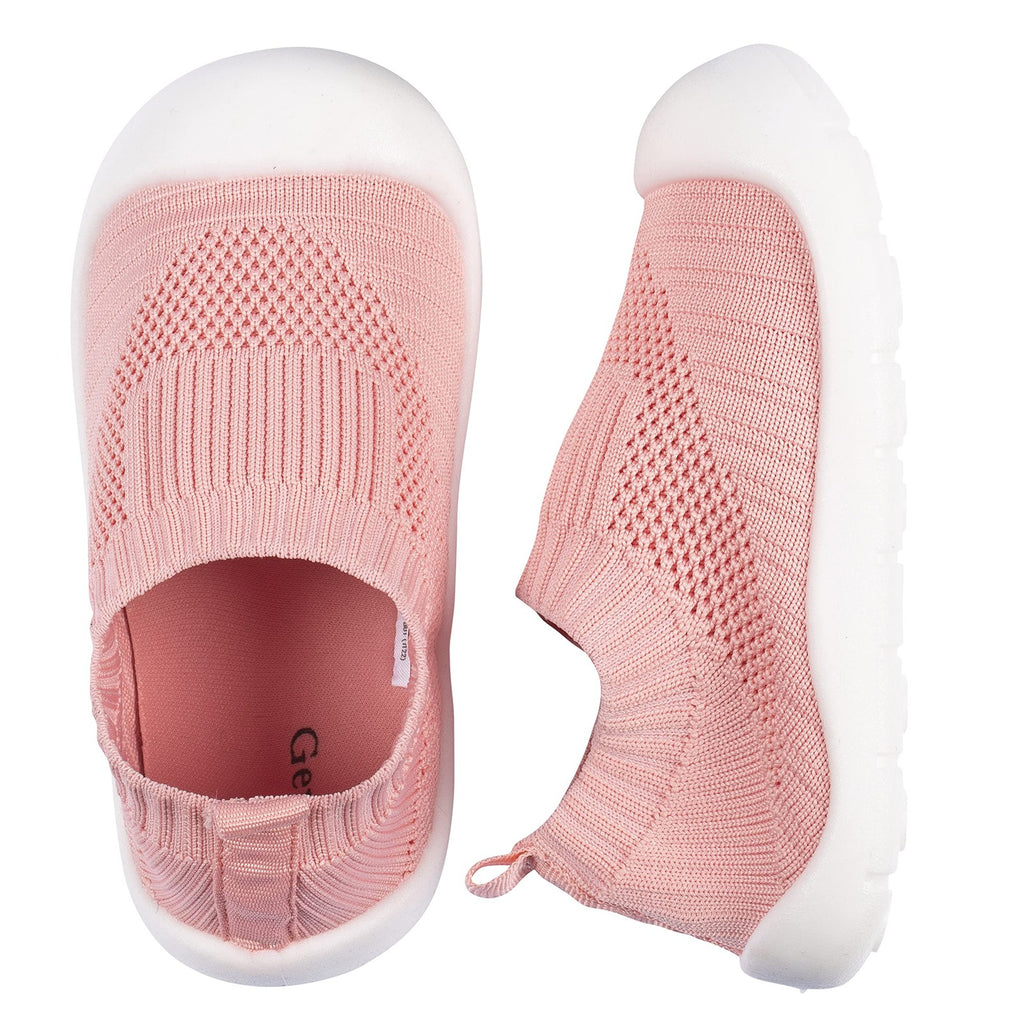 Gerber Baby Toddler Boy and Girl Stretchy Knit Slip-On Sneaker, Pink, 6