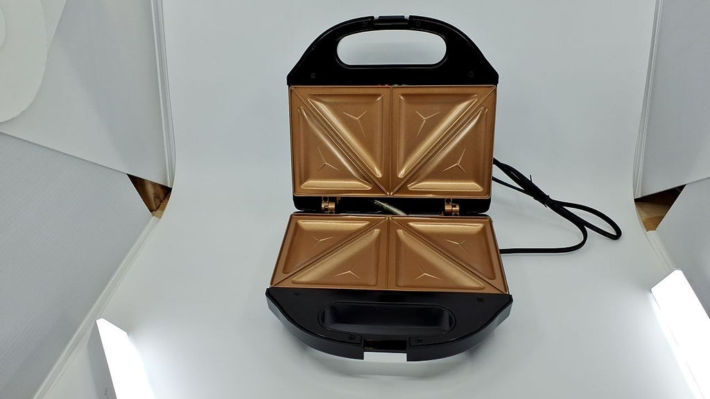 Gotham Steel Nonstick Panini Press Maker, 2in1 Sandwich Grill, Black