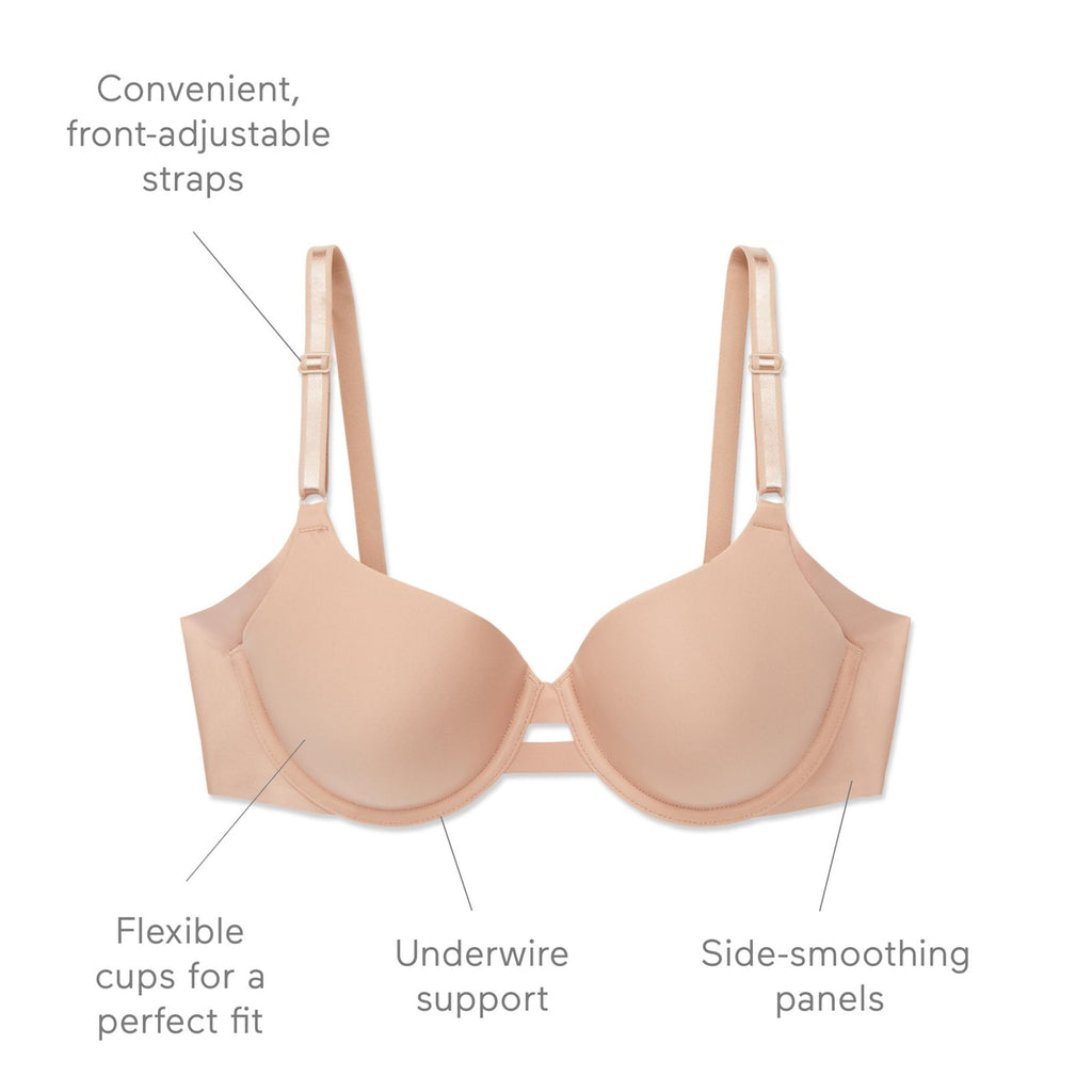 Warner's No Side Effects Underwire Bra 1356, Toasted Almond, 34C