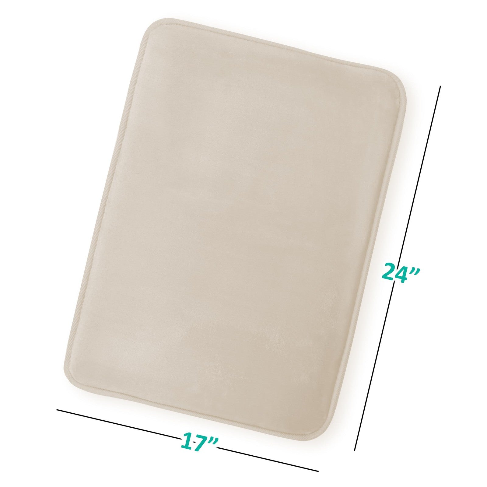 Ultra Soft Linen Bath Mat, Non-Slip Memory Foam, Quick Dry, 17x24 in