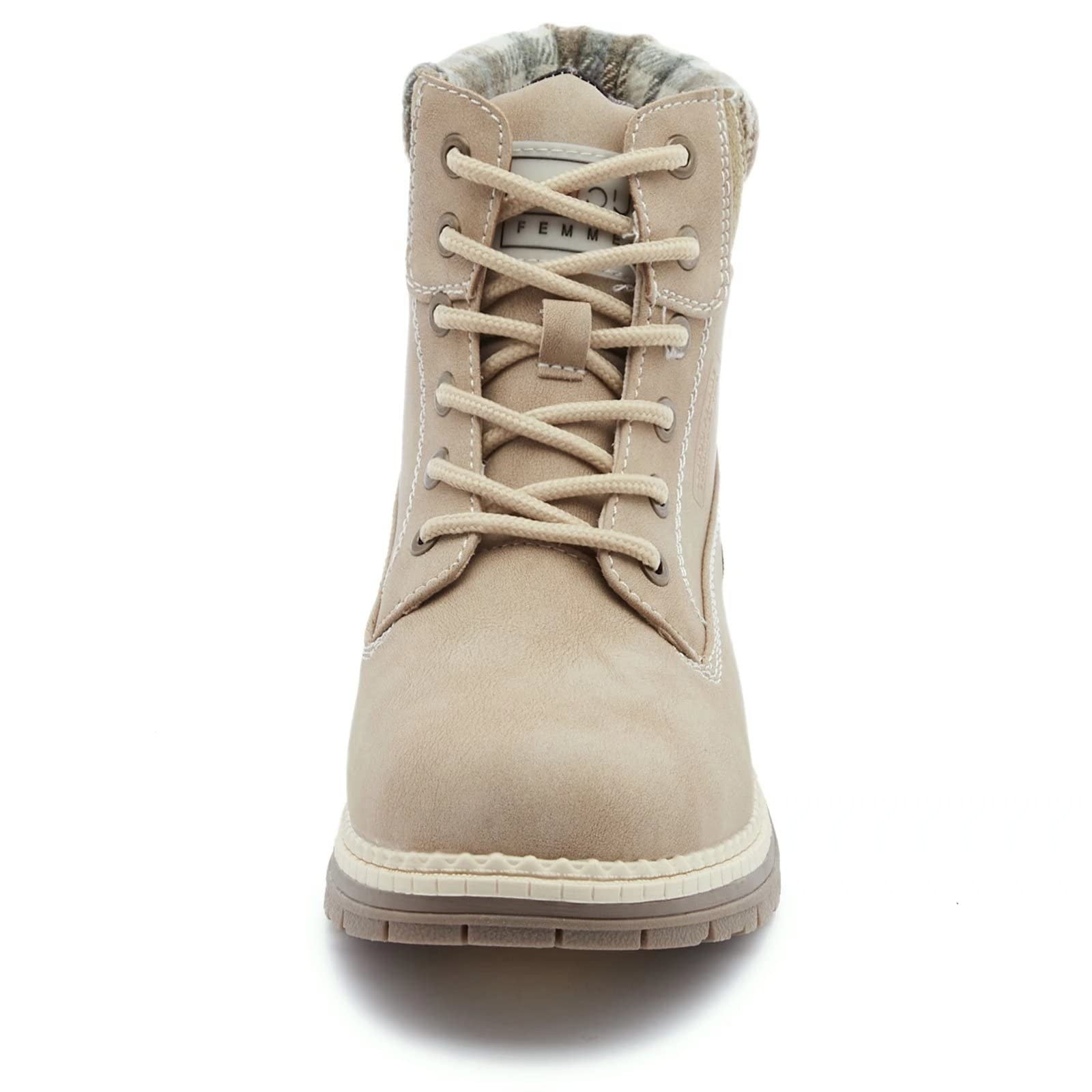 Women's Outdoor Hiking Boots Lightweight Waterproof Size 10 Beige