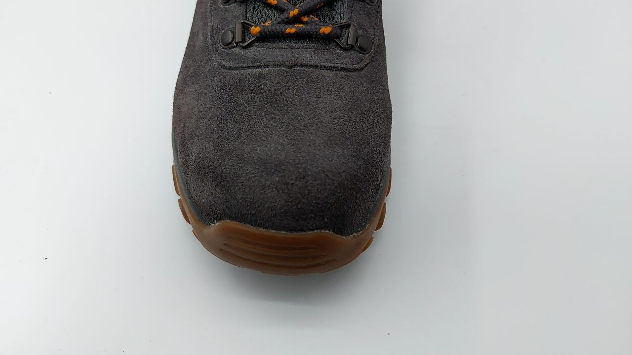 Columbia Mens Newton Ridge Plus II Suede Waterproof, Dark Grey/Gold Amber, 8.5