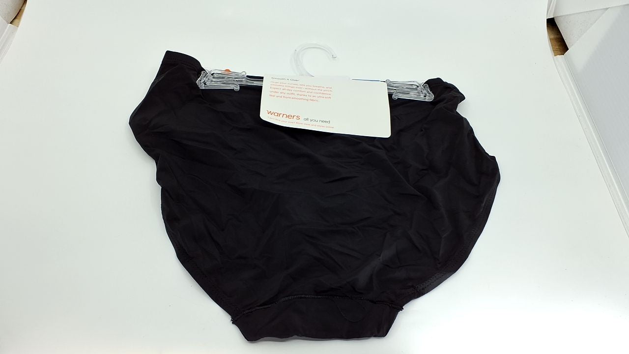 Warner's Smooth It Over Front-Smoothing High Waist Hi-Cut RT9021P Black