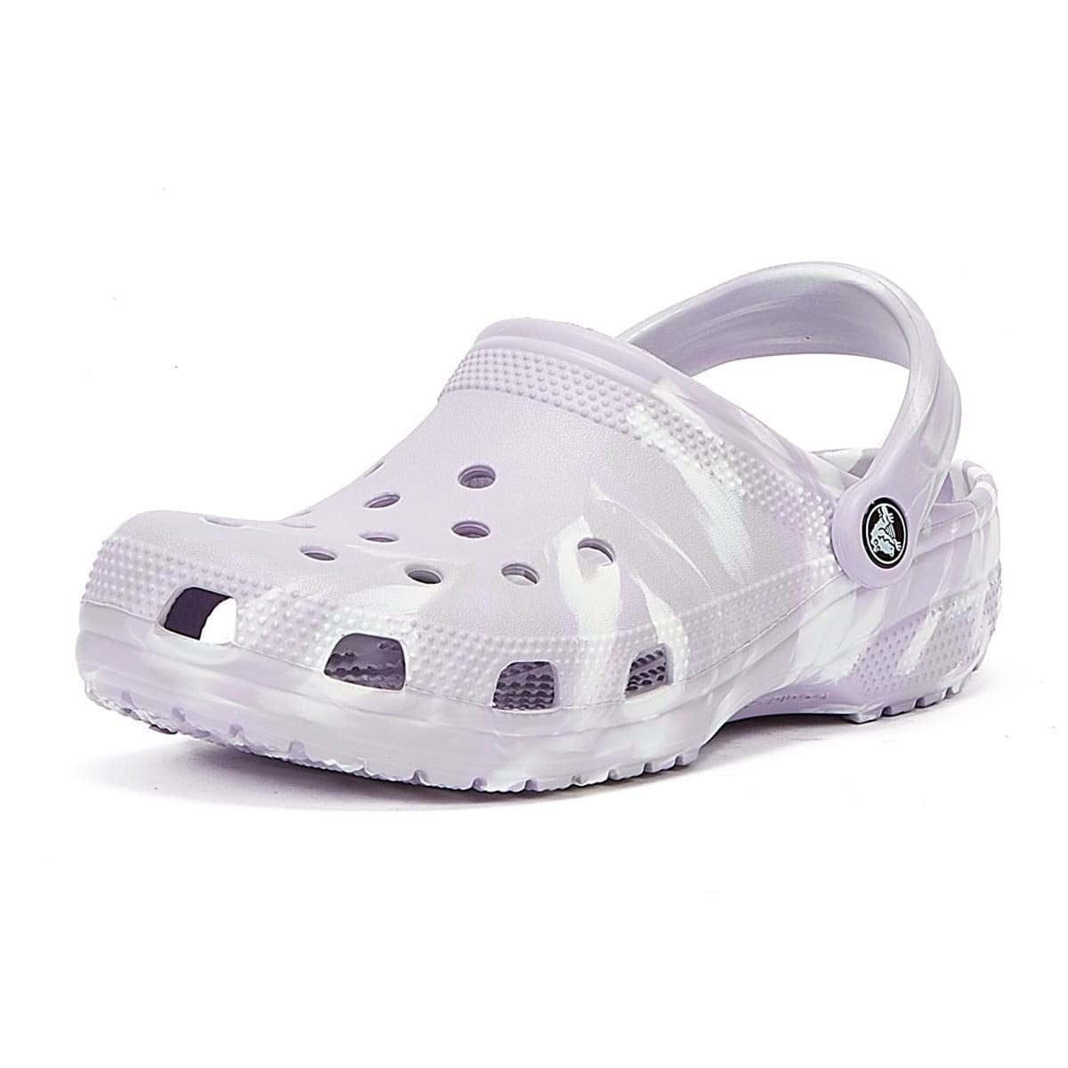 Crocs Classic Marbled Tie-Dye Clog Lavender/Multi Men's 9, Women's 11 Medium