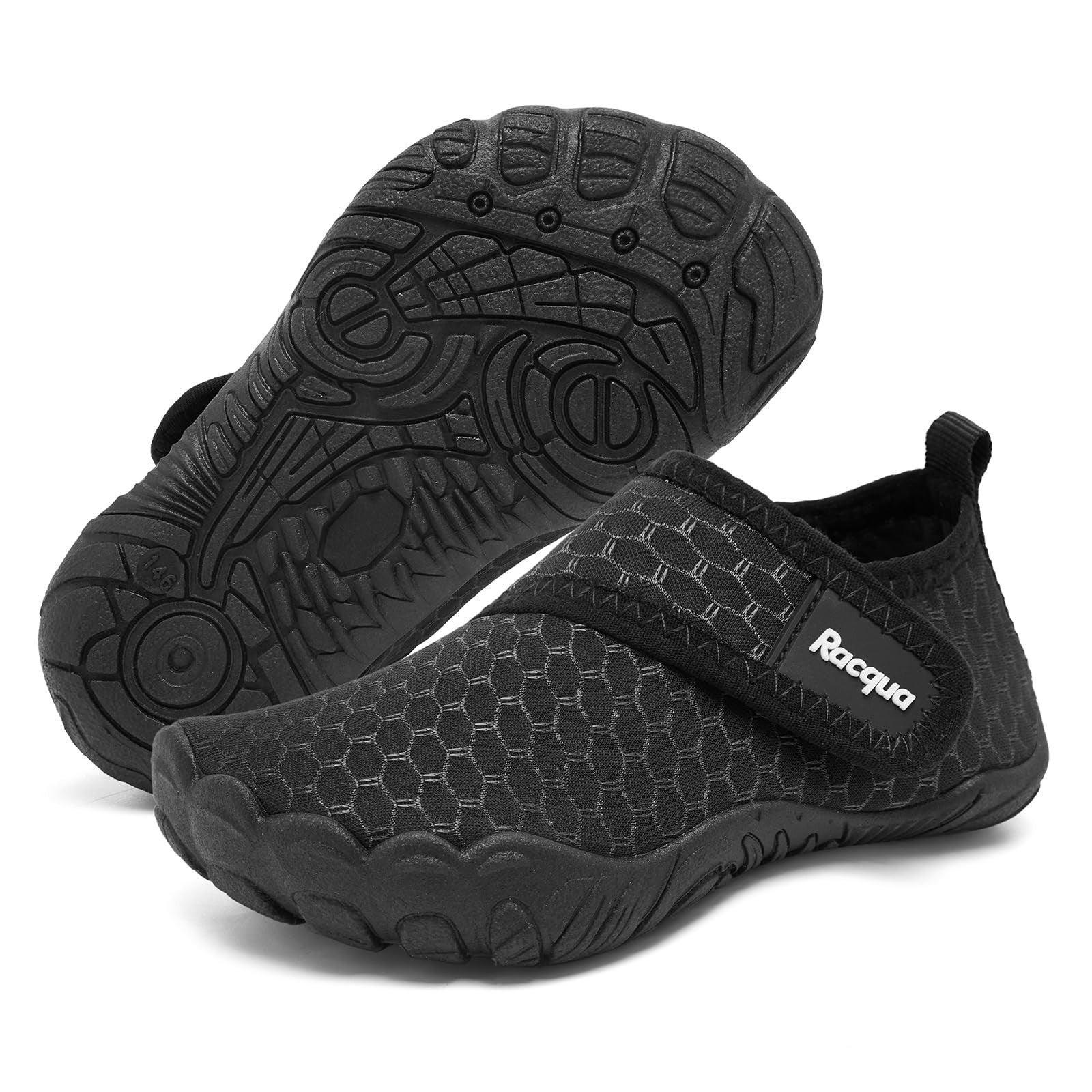 Racqua Toddler 9 Black Water Shoes Quick Dry Non-Slip Swim Aqua