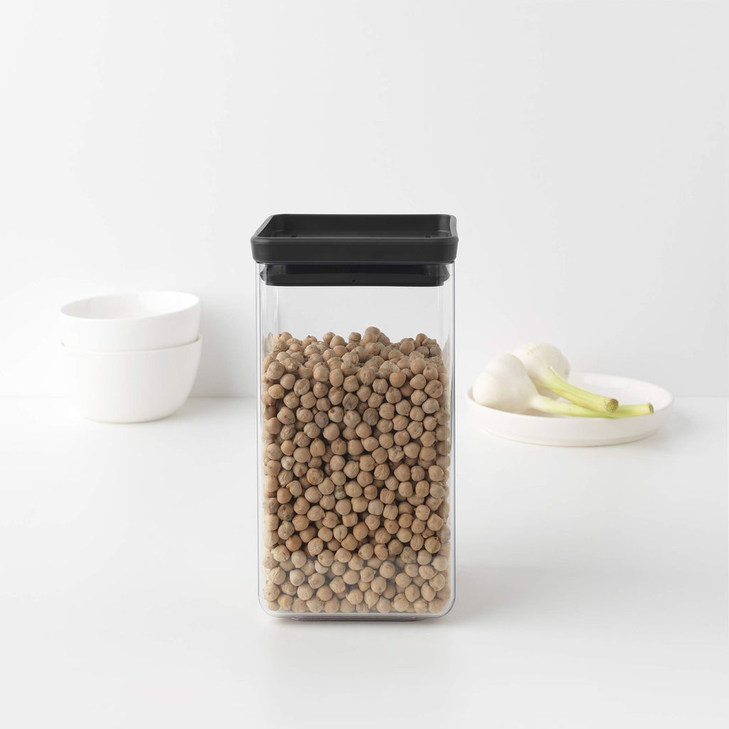 Dark Gray 0.4 Gal Brabantia Tasty+ Food Canister - Stackable & Durable