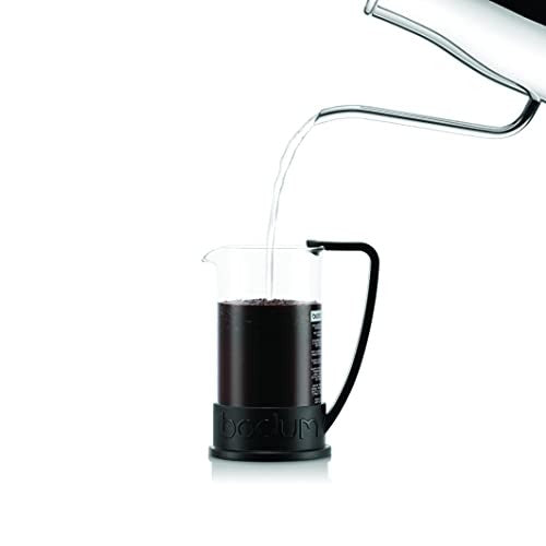 12oz Bodum Brazil French Press Coffee Maker, Borosilicate Glass, Black