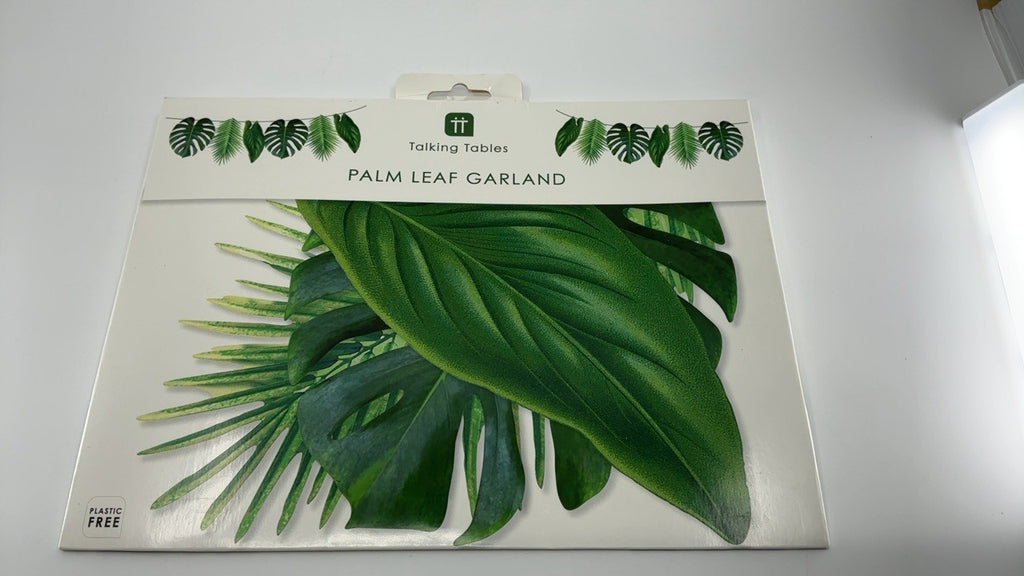 Tropical Palm Leaf Garland Party Decorations, Length 2.6M, 8.5 FT, Green