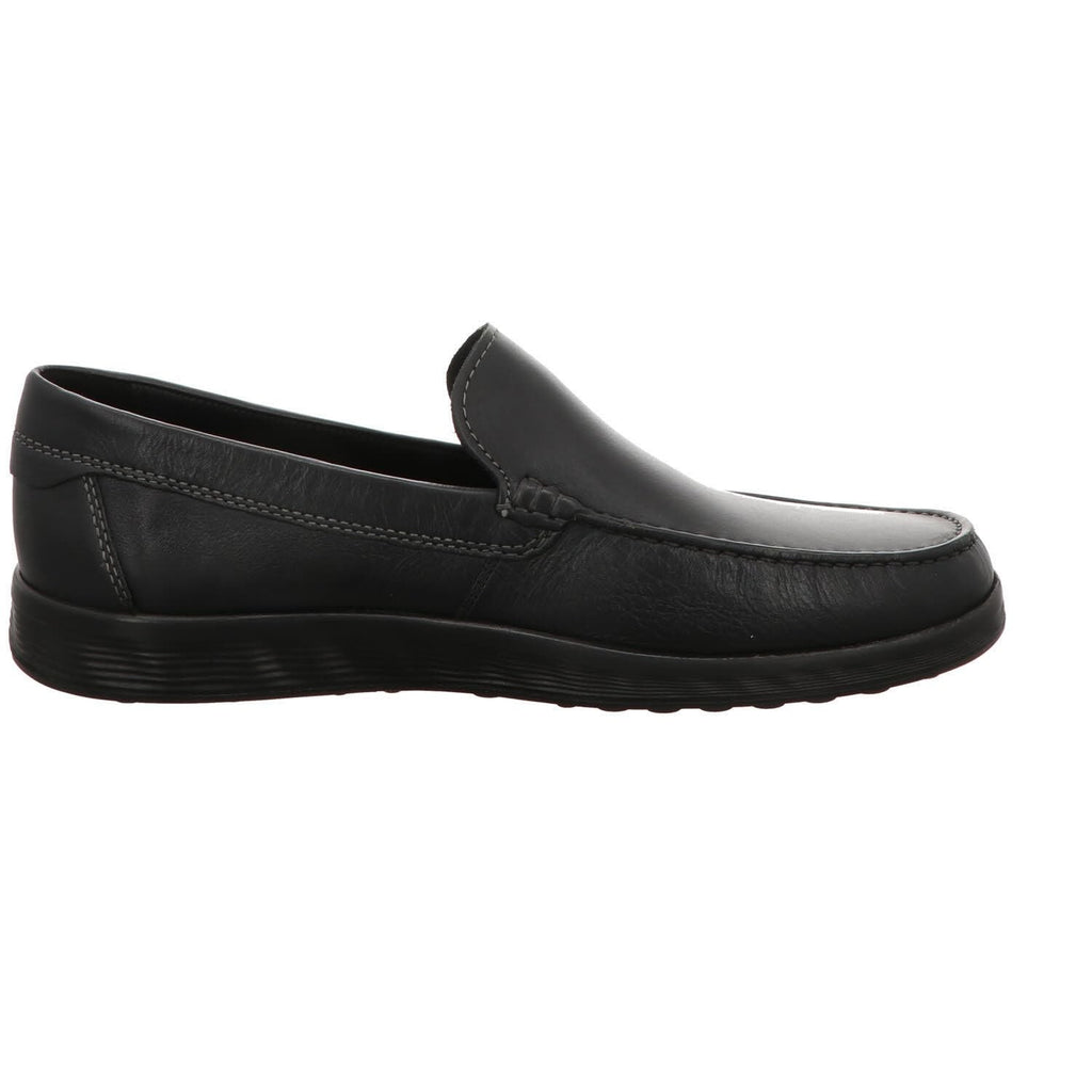 ECCO mens Lite Moc Classic Driving Style Loafer, Black Smooth, 10-10.5 US