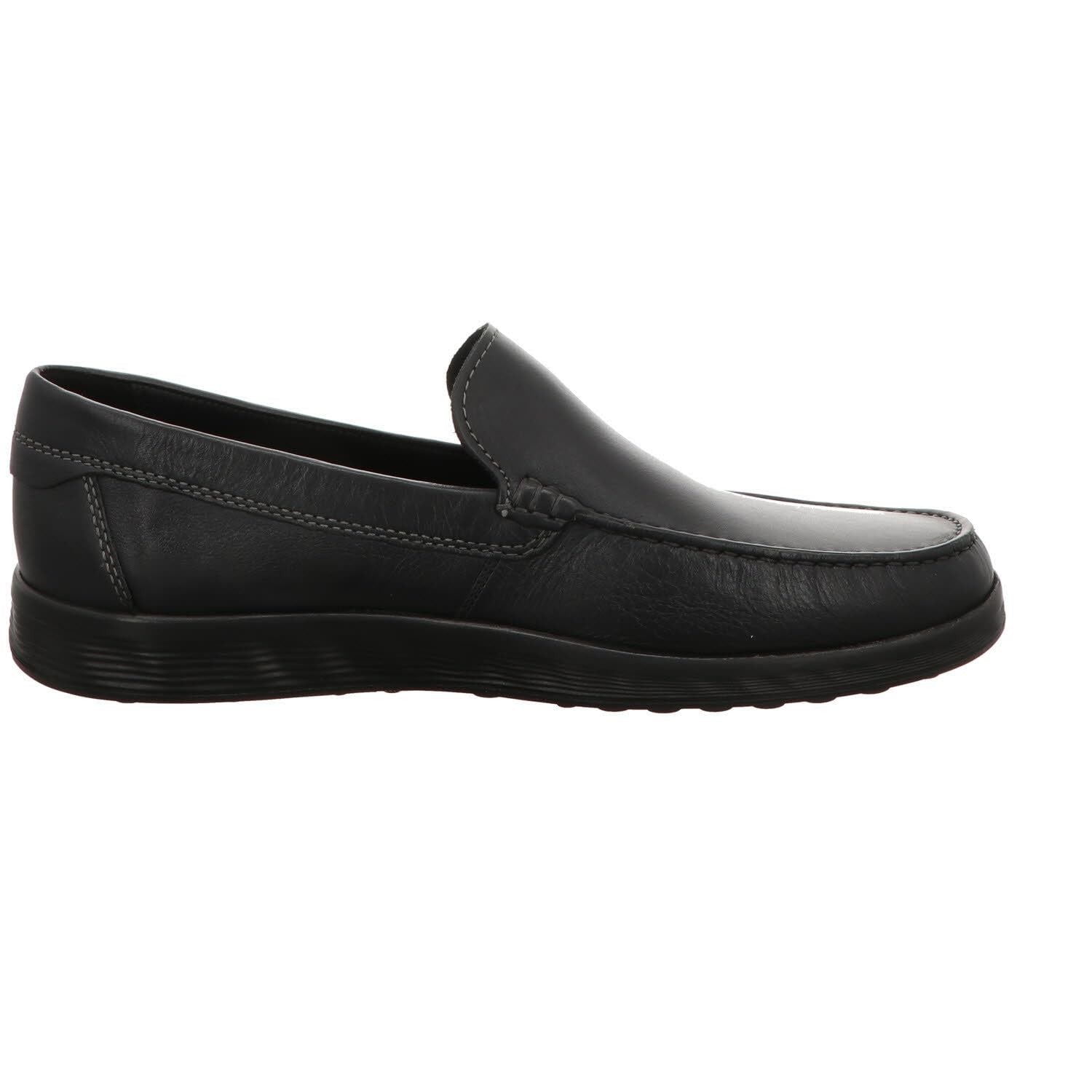 ECCO mens Lite Moc Classic Driving Style Loafer, Black Smooth, 10-10.5 US