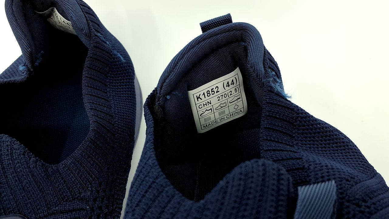 Dark Blue Men's Slip On Running Shoes Lightweight Breathable Sneakers