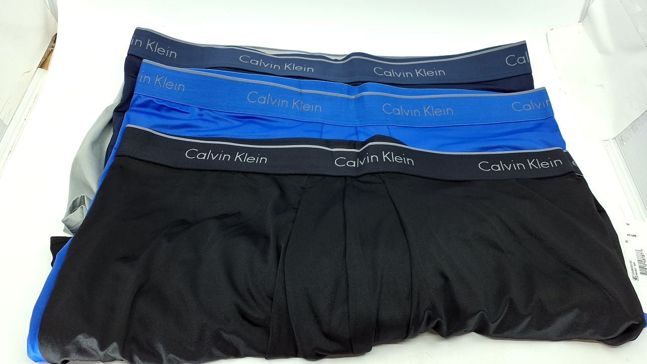 7-Pack Men's Boxer Briefs, Micro Stretch, X-Large, 2 Black, 2 Blue, 2 Grey