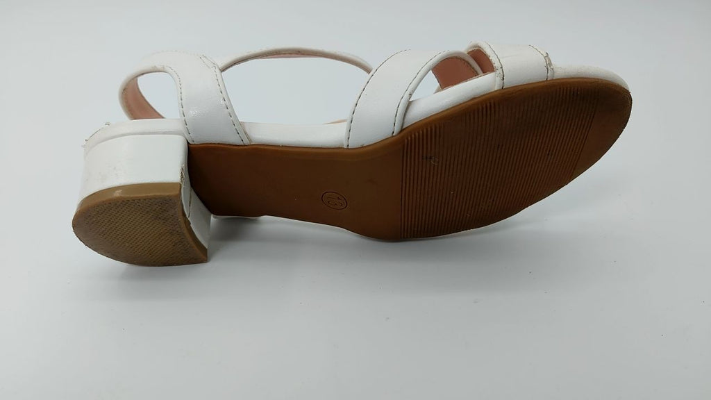 LAURMOSA Girls White Dress Shoes Kids Wedding Dress Shoes for Girls High Heel,13