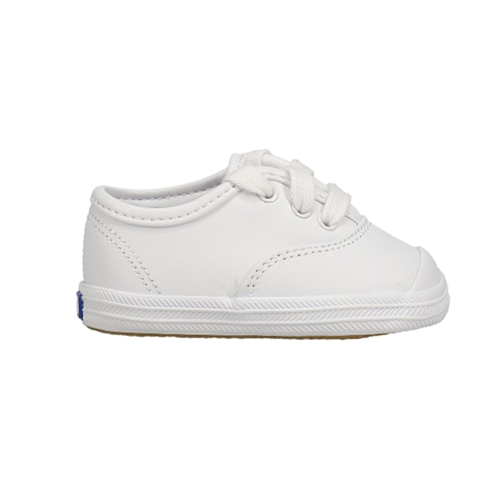 Keds Kid's Champion Lace Toe Cap Sneaker, White, 1 Medium Little Kid