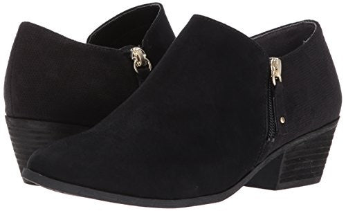 Dr. Scholl's Shoes Women's Brief Ankle Boot, Black Microfiber Suede, 10 W US