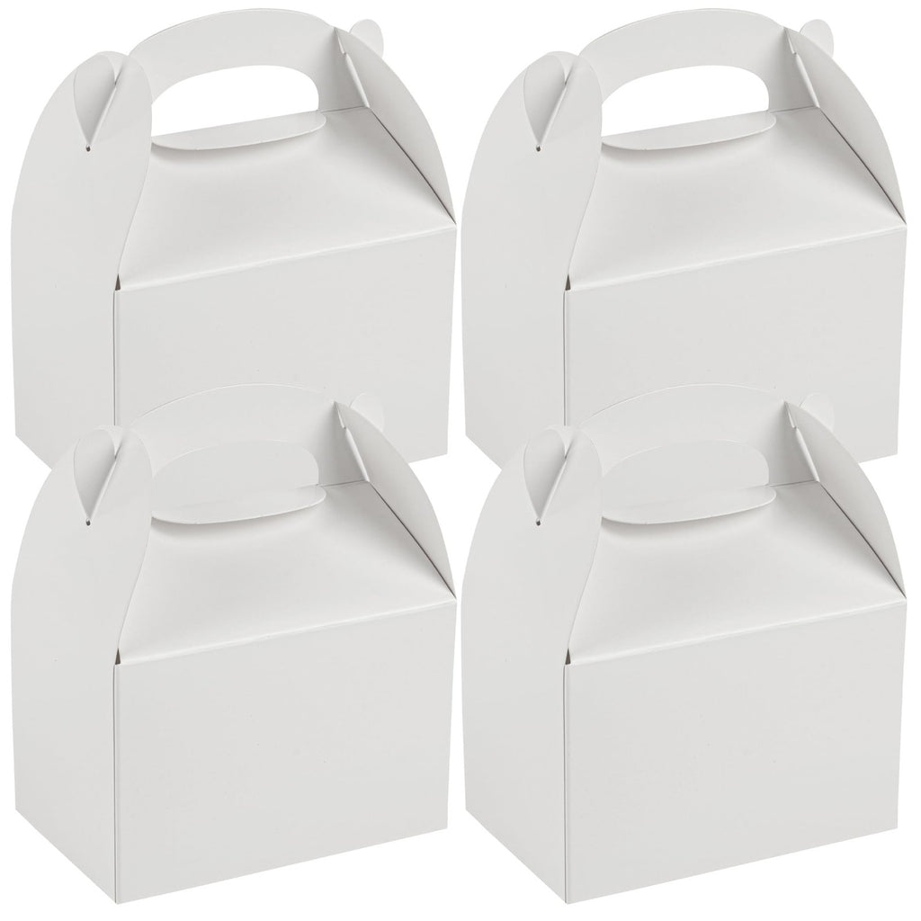 Greaseproof White Gable Boxes 4x2.5x2.5in - 25 Count Party Favors