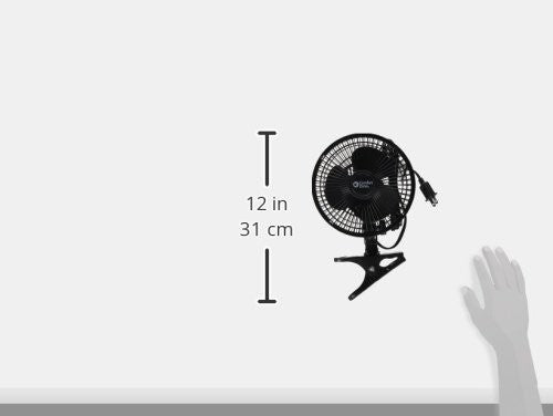 Quiet 6" Clip-On Fan, Adjustable Tilt, 2-Speed, Ideal for Desk & Stroller