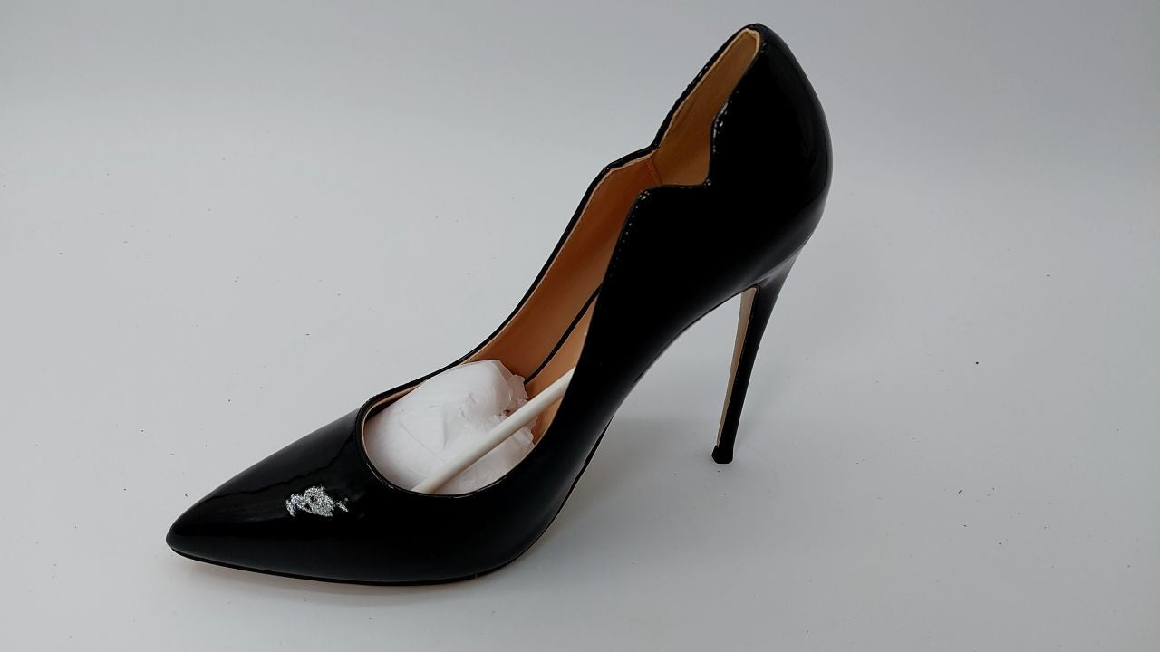 COLETER Black Stiletto Heels 4.72in Pointed Toe Pumps Size 8