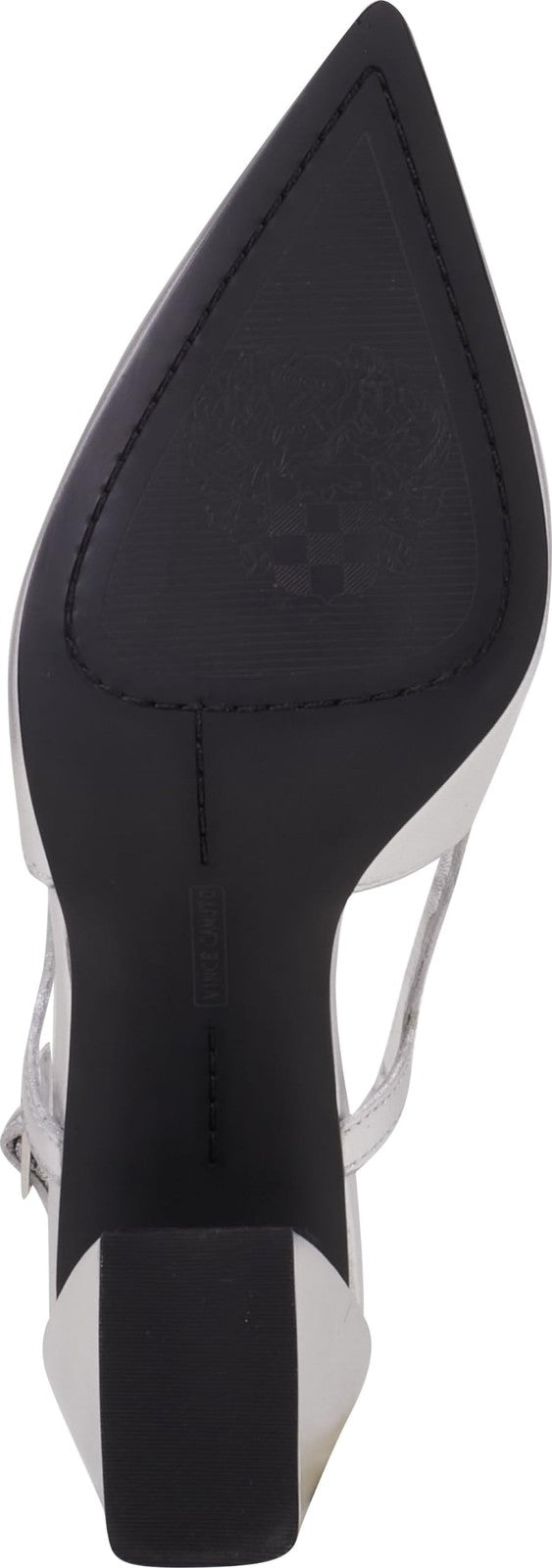 Vince Camuto Women's Sindree Block Heel Slingback Pump, New Silver, 8.5