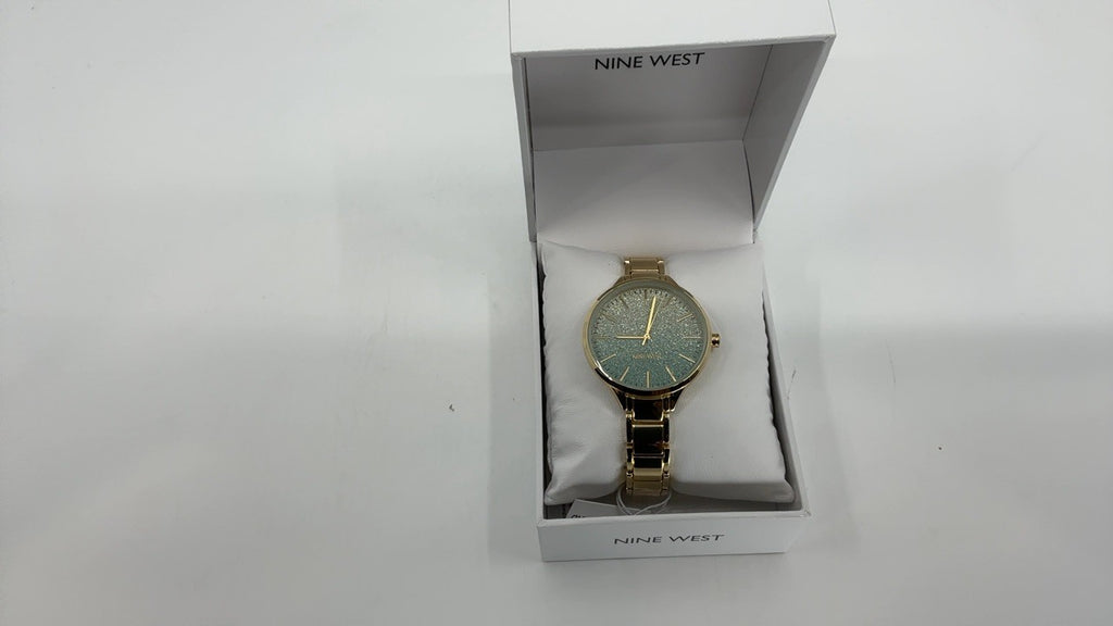 Nine West Dress Watch (Model: NW/2336GNGB), Green/Gold