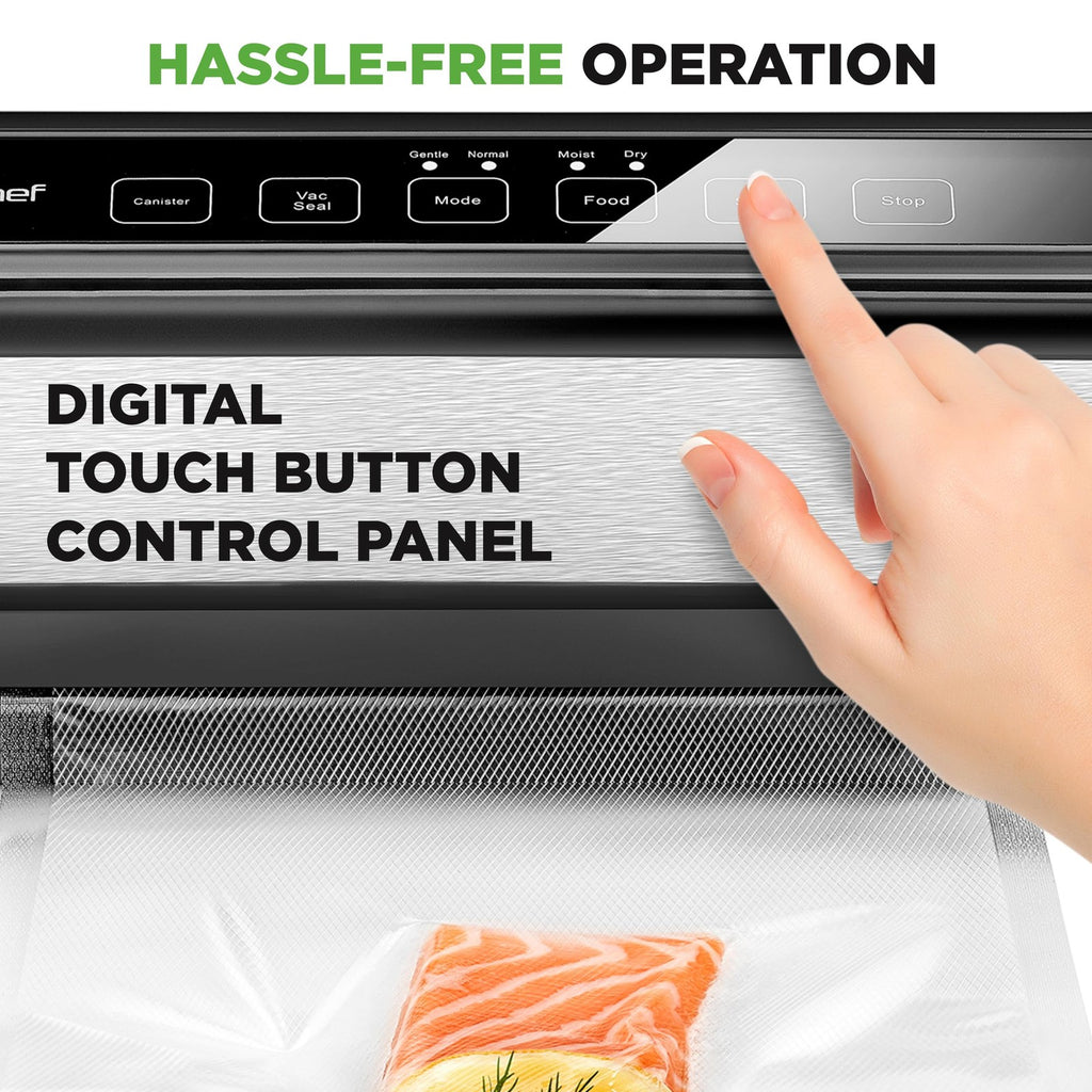 NutriChef Food Vacuum Sealer, Compact Design, LED Indicator Lights