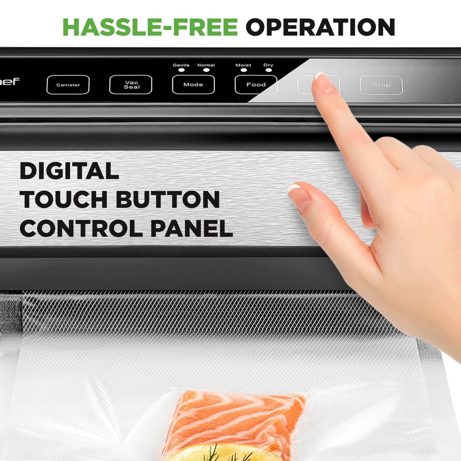 NutriChef Food Vacuum Sealer, Compact Design, LED Indicator Lights