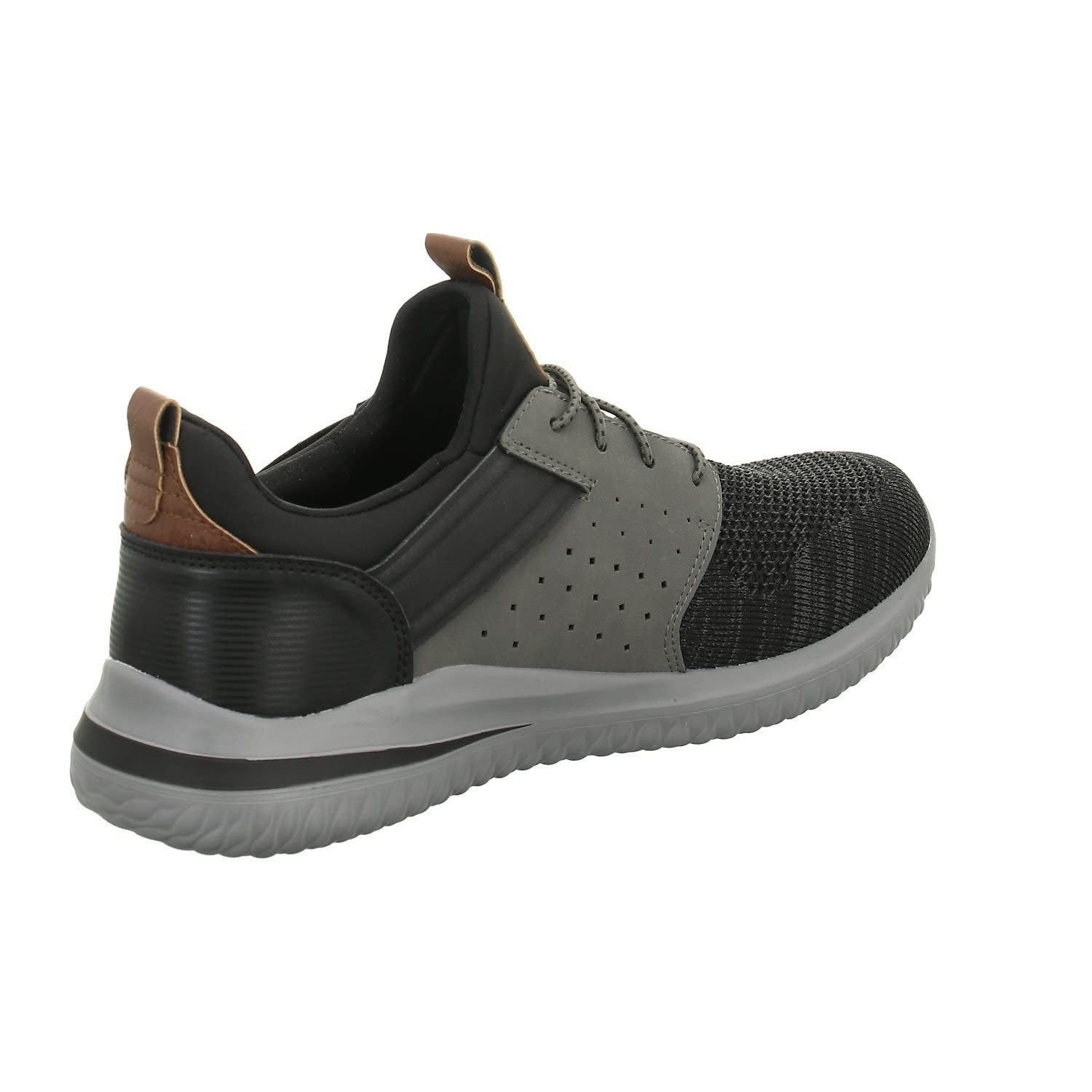 SKECHERS Delson 3.0 Cicada Men's Sneakers 11.5 Wide Black/Grey