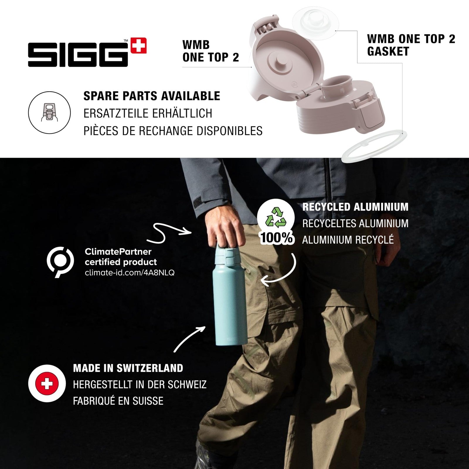 SIGG WMB Pathfinder Dusk 25 Oz Water Bottle - Carbonated Beverages Safe