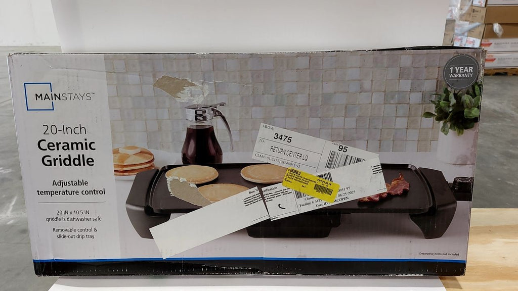 Mainstays Electric Griddle, Dishwasher Safe Parts 1500 W