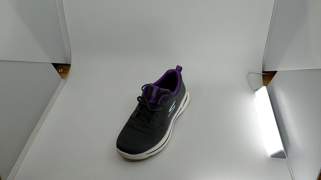 Skechers Women's Go Walk Arch Fit Unify Sneaker, Gray/Lavender, 7