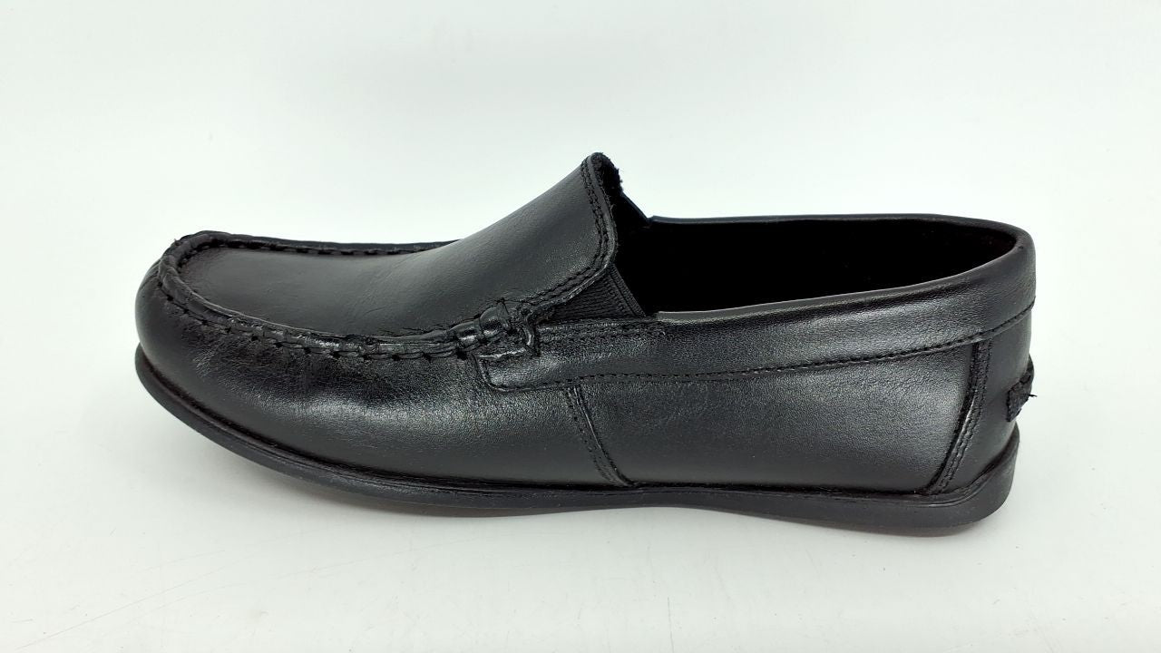 Florsheim Bogan Jr II Boys' Toddler-Youth Slip On, 13M US Big Kid, Black