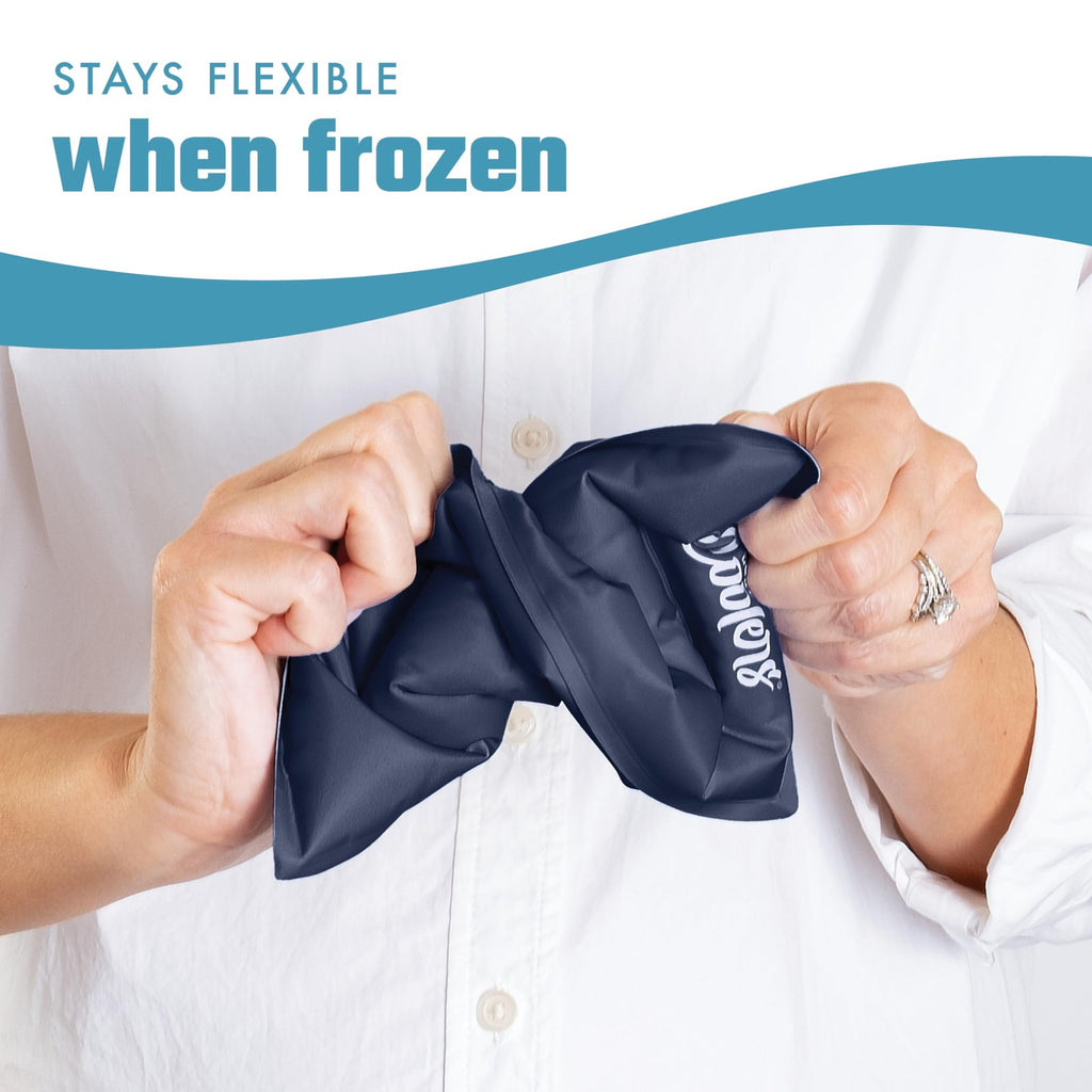 Cool Coolers XL Soft Ice Packs, 2 Pack, Navy Blue, Flexible Nylon