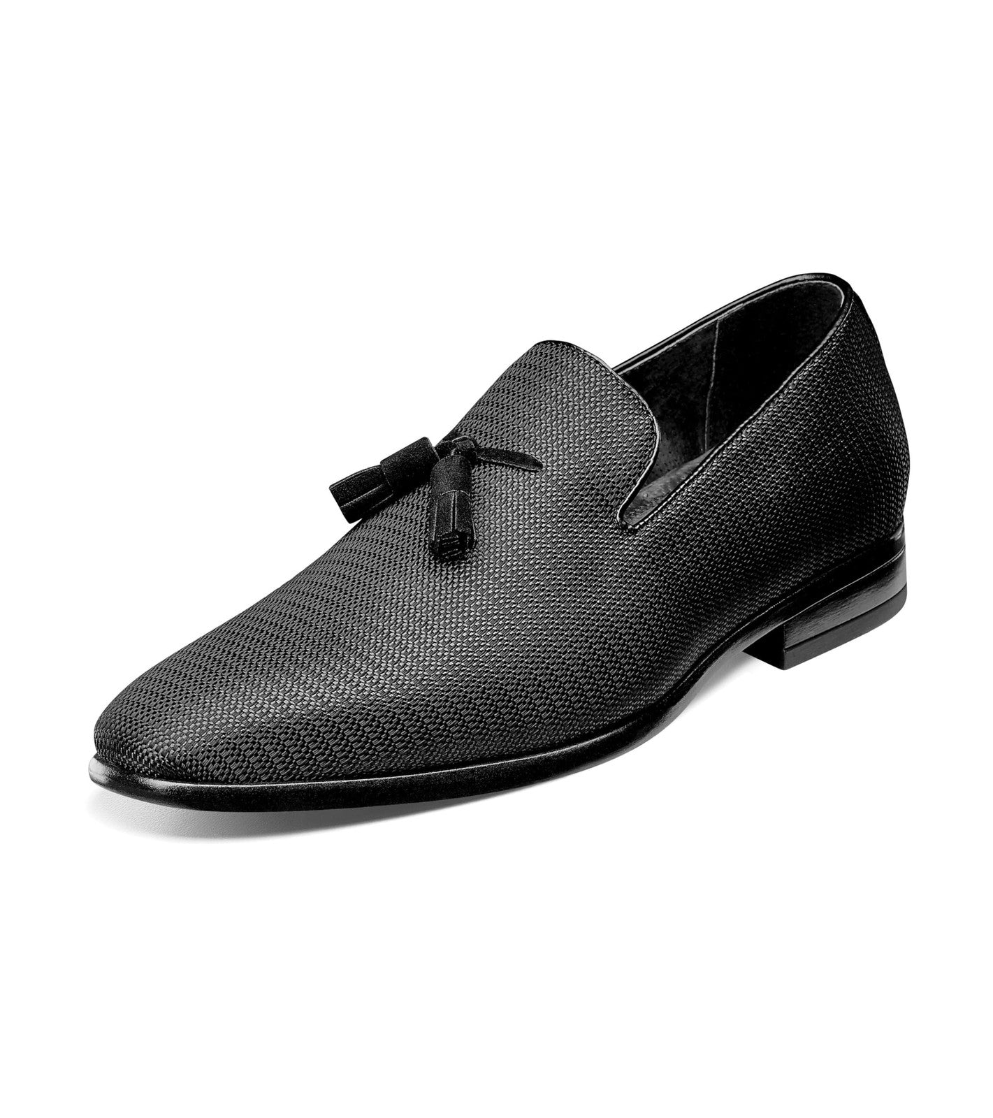 Stacy Adams Men's Tazewell Tassel Slip-On Loafer, Black, 10 M US