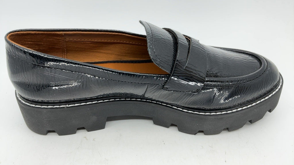 Franco Sarto Womens Balin Lug Sole Chunky Loafer, Black, 9.5 Wide US