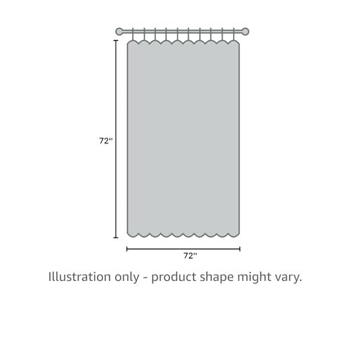 Blue Color Block Shower Curtain 72x72 w/ Lattice Embroidery Design