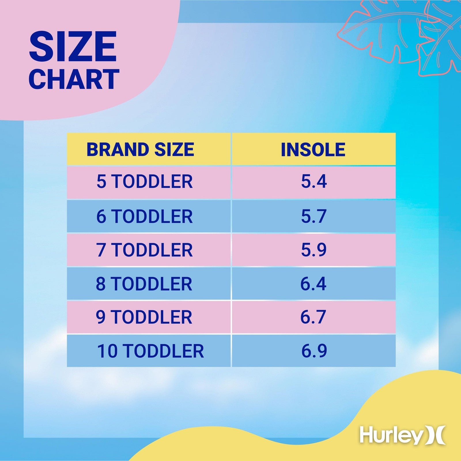 Hurley Loni Toddler Water Shoes, Girls and Boys Open Toe Sandals, Lightweight, B