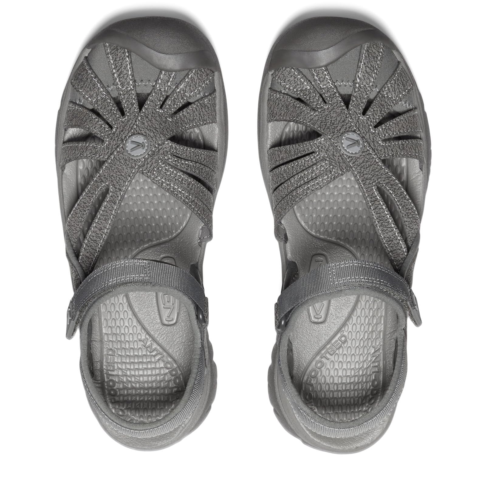 Women's Rose Casual Closed Toe Sandals, Gargoyle/Raven, 8 US